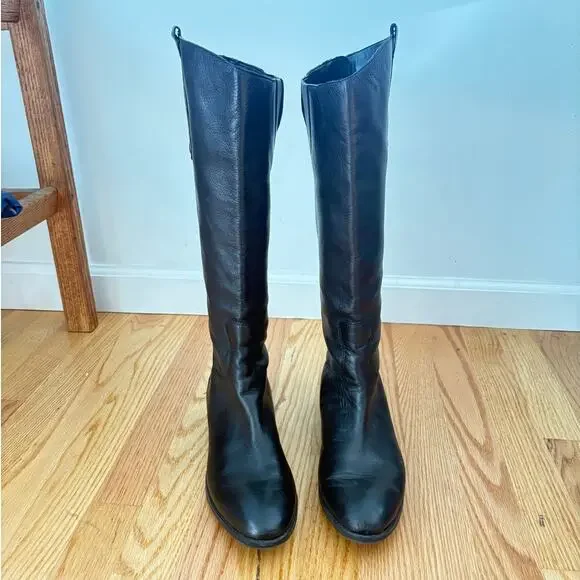 Sam Edelman Black Penny Ridding Boots Tall Leather True to size 10us - Picture 2 of 7